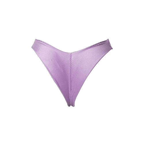 Set Bikini testurizzato Pastel Lilac: top triangolo slip brasiliana - CONERO BEACHWEAR