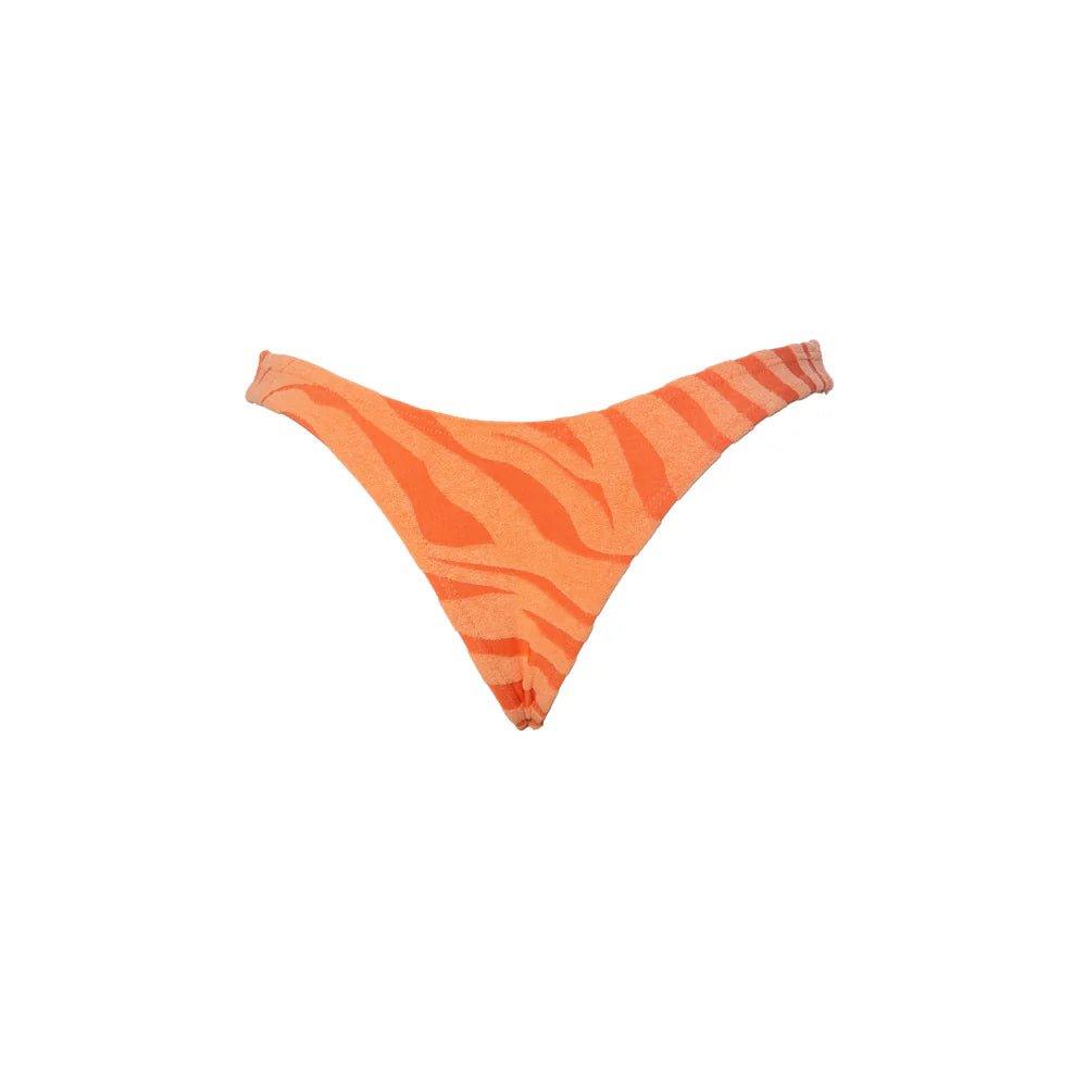 Set Bikini zebra Orangeade Top a Tendina e Slip a brasiliana - CONERO BEACHWEAR