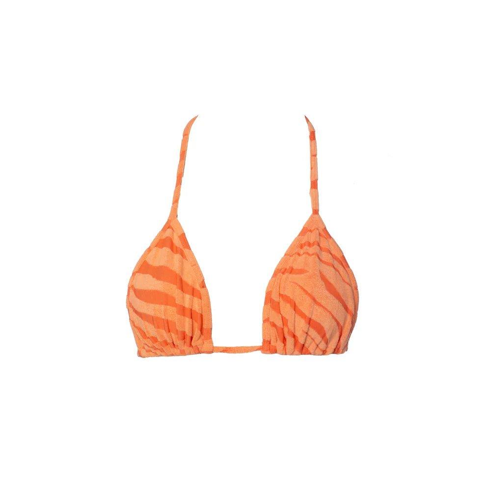 Set Bikini zebra Orangeade Top a Tendina e Slip a brasiliana - CONERO BEACHWEAR